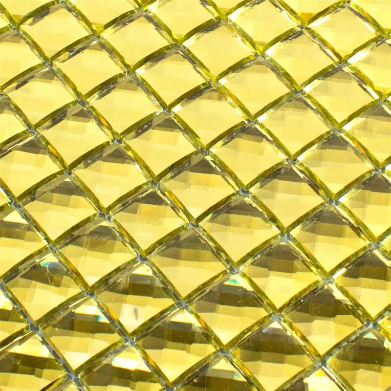 Glass Mosaic Tile Gold Square 23 - Luxury Tiles UK