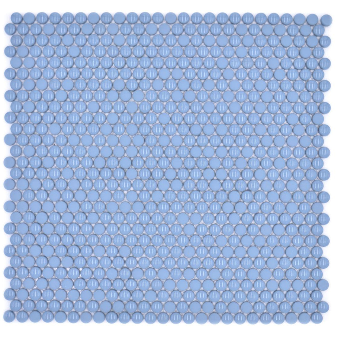 Glass Mosaic Tiles Bonbon Round Eco Blue - Luxury Tiles UK