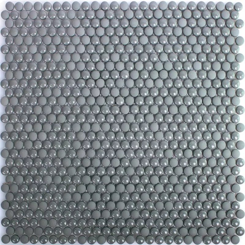 grey penny mosaic tiles