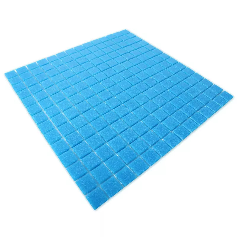 blue glass swimming pool mosaic tiles 