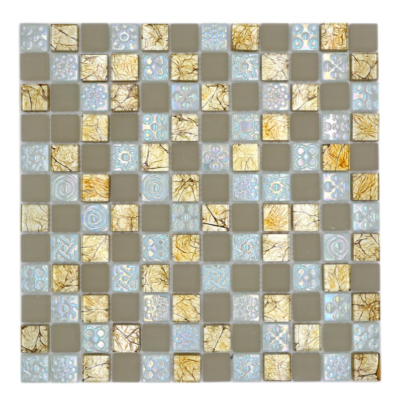 beige glass mosaic 