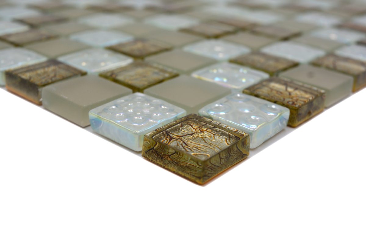 crystal gold glass mosaic tile 