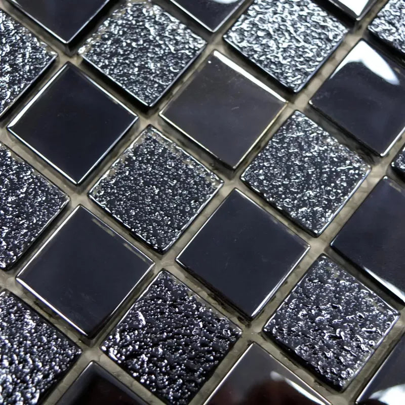 black lass mosaic tile