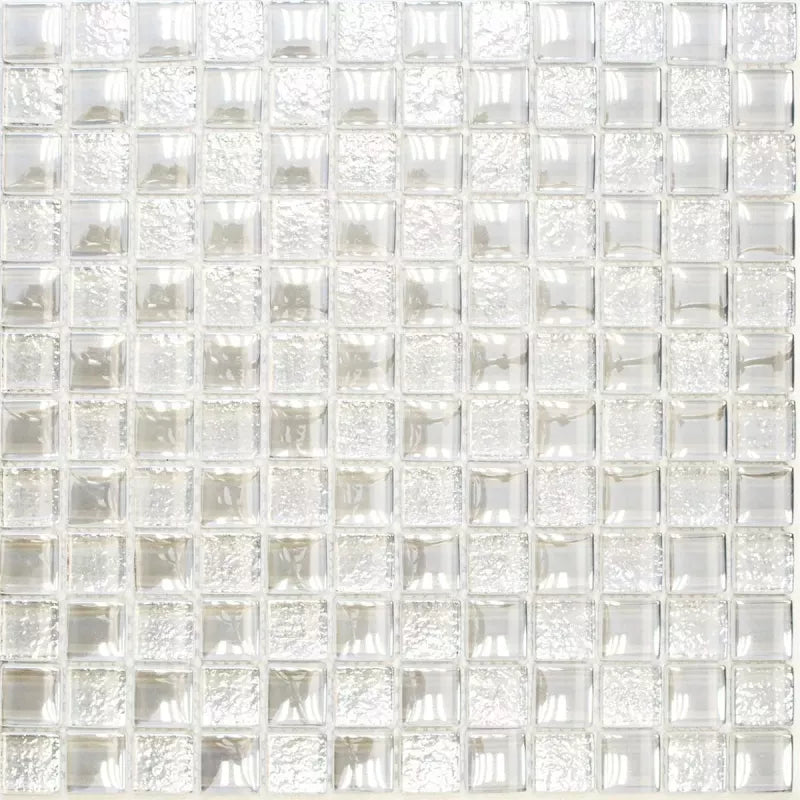 Glass Mosaic Tiles Swiss Crystal White | Luxury Tiles UK