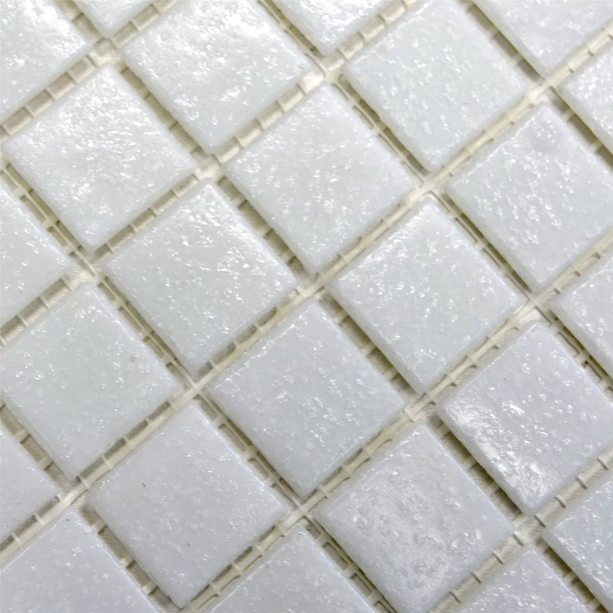 Glass Mosaic Tiles White 20x20x4mm