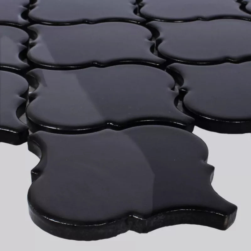 black ceramic tiles 