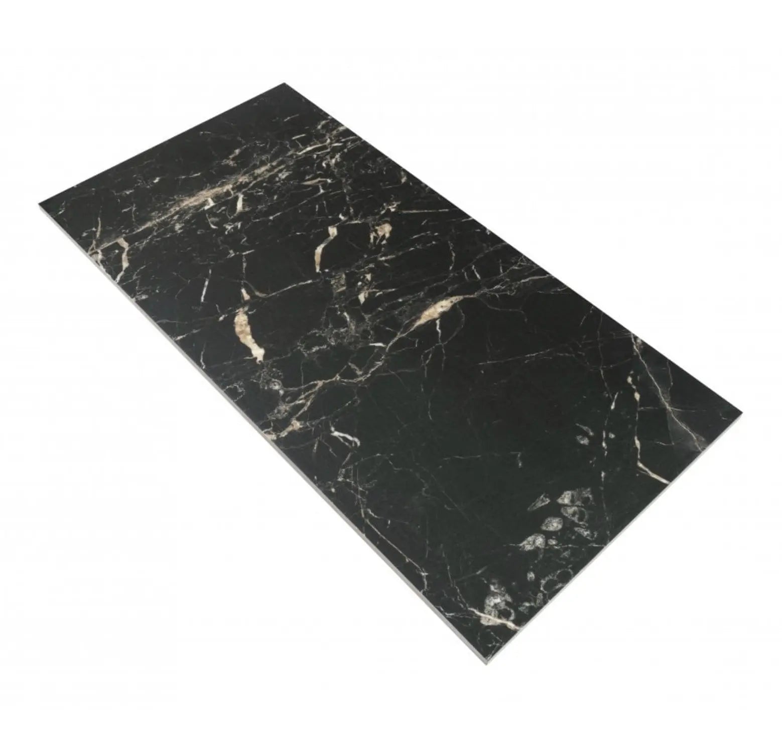 Gold Creama  & Jet Black Marble Effect 600x300mm Wall Tile Luxury Tiles