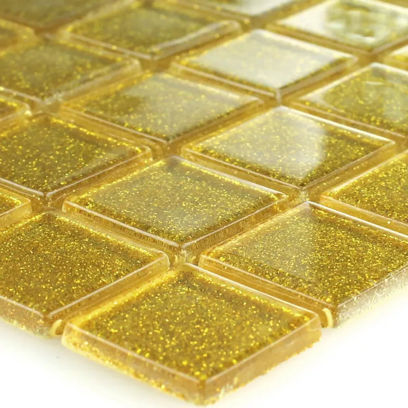 gold glitter mosaic tile