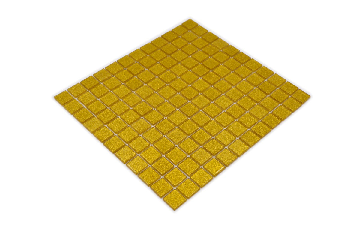 Gold Glitter Glass Mosaic Tile sheet32