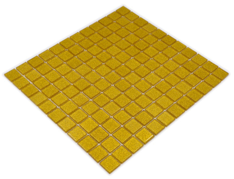 Gold Glitter Glass Mosaic Tile sheet32
