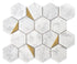 Gold Hexagon Marble Mosaic Tile