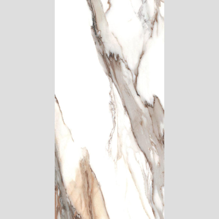 Gold marble effect polished tile