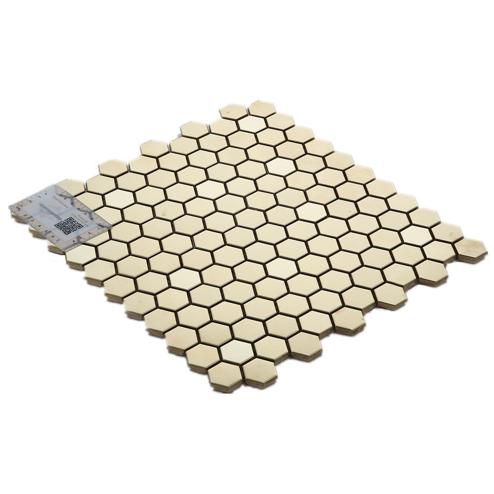 Golden Honey Hive Hexagon Mosaic Tile