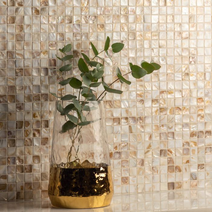 Oyster Pearl Wall Mosaic - Luxury Tiles UK