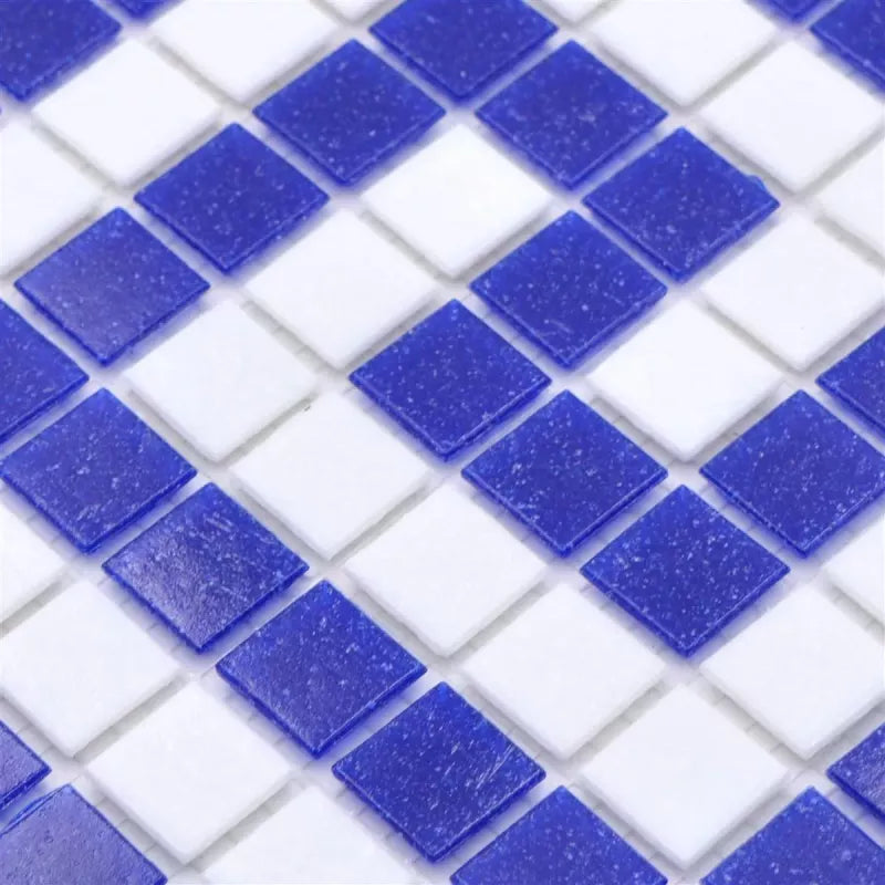 Blue white pattern swimming pool mosaic tile
