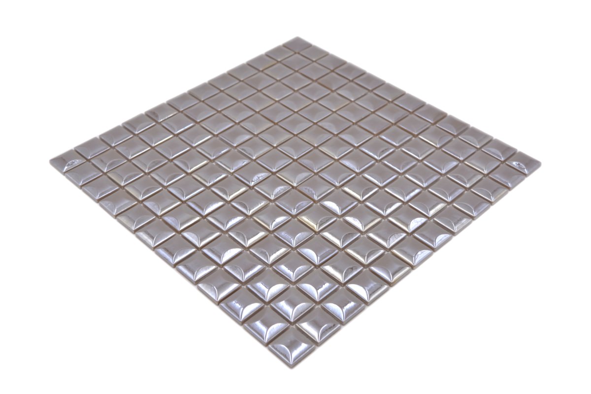 Silver 3D Mosaic Tile