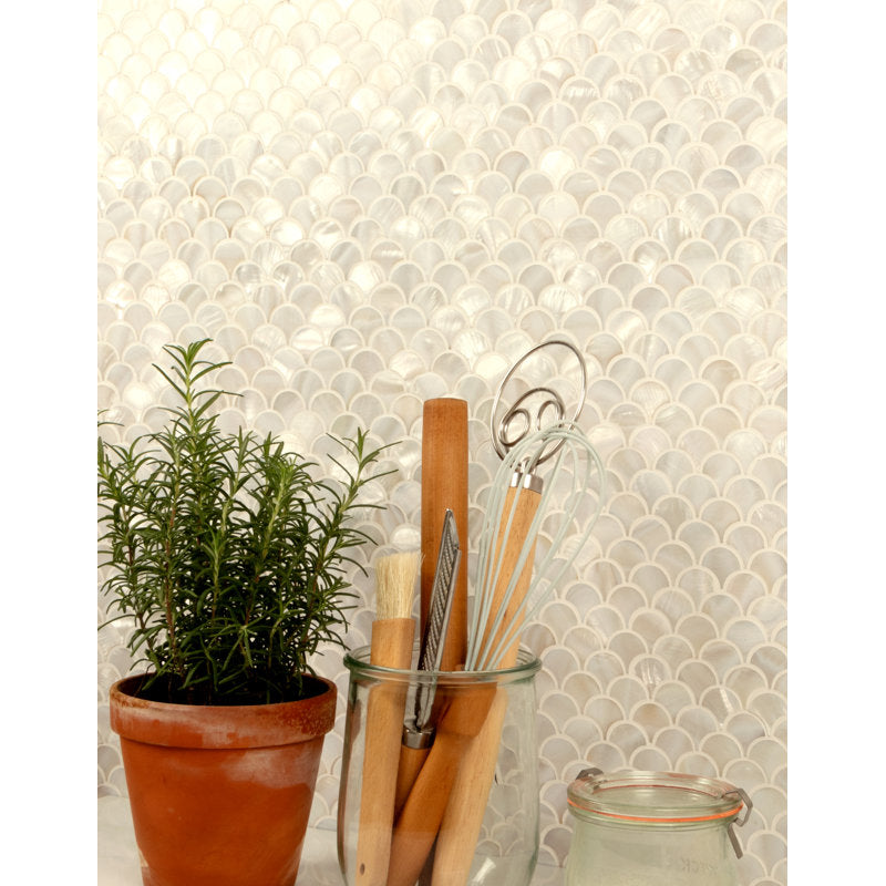 pearl shell scallop mosaic