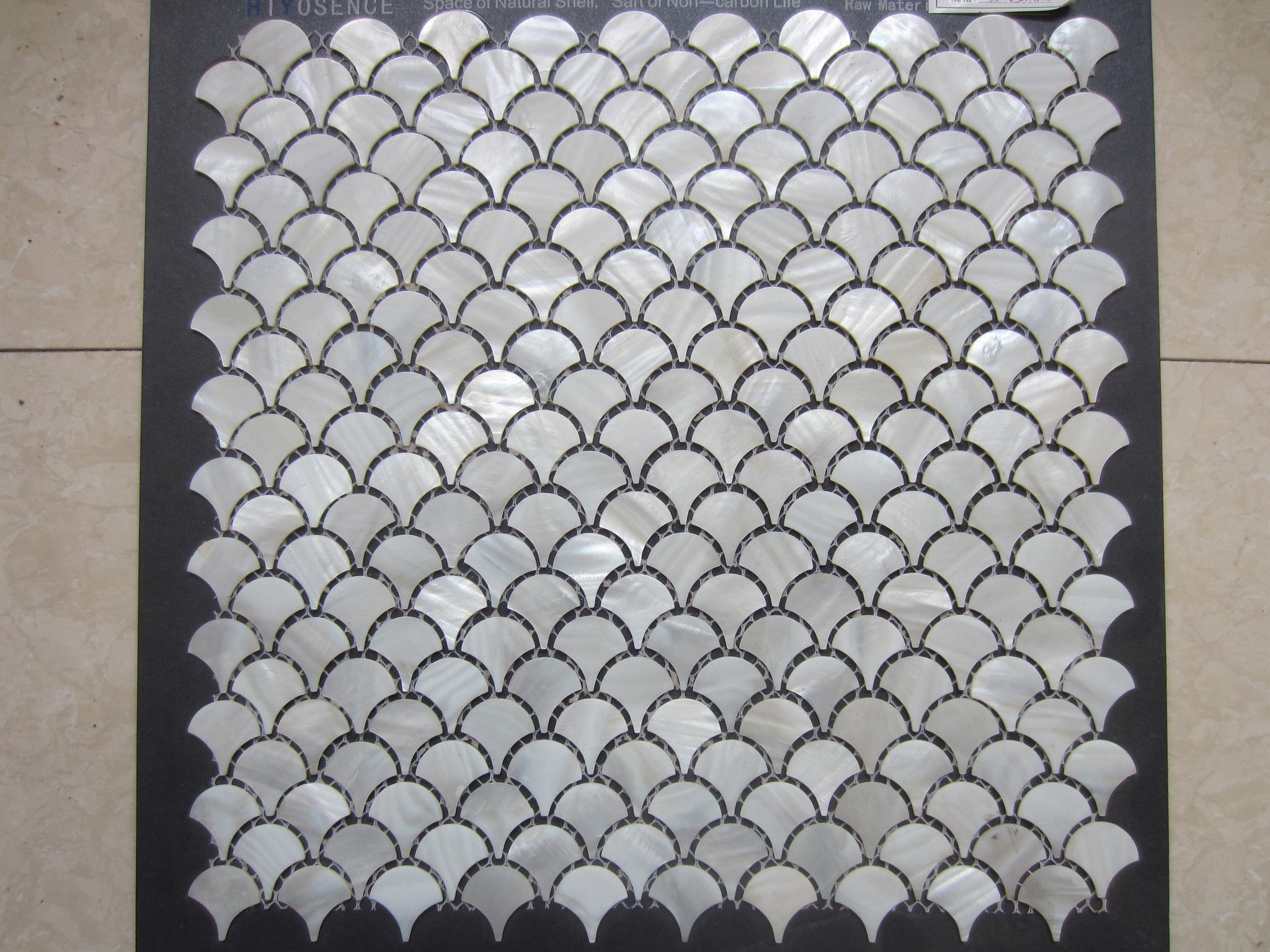 mother of pearl mosaic fan sheet