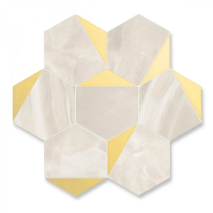 Hexagon Gold Honeycomb Mosaic Tile Luxury Tiles