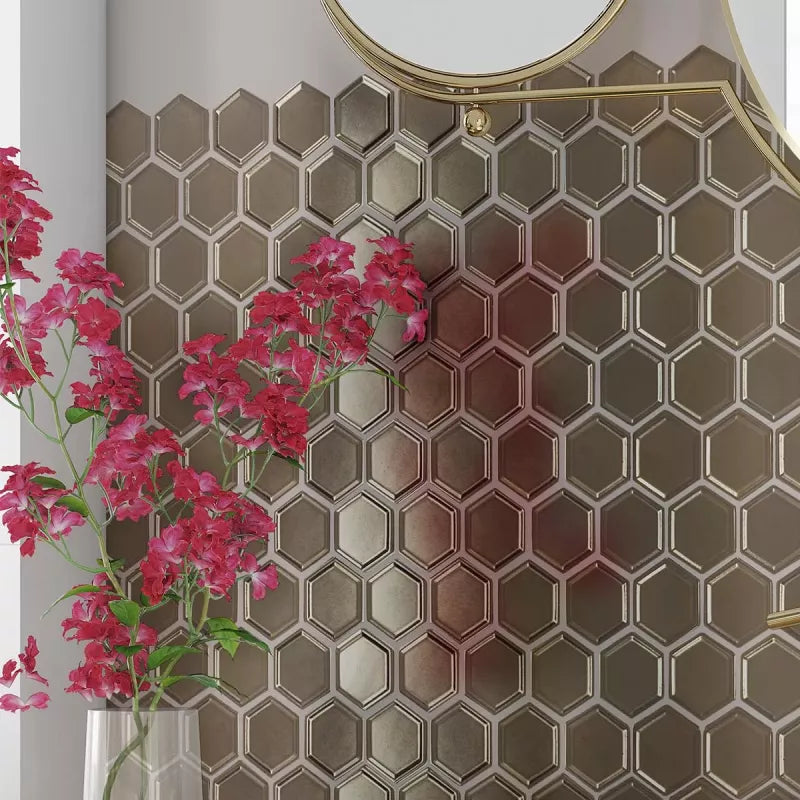 copper hexagon decor 