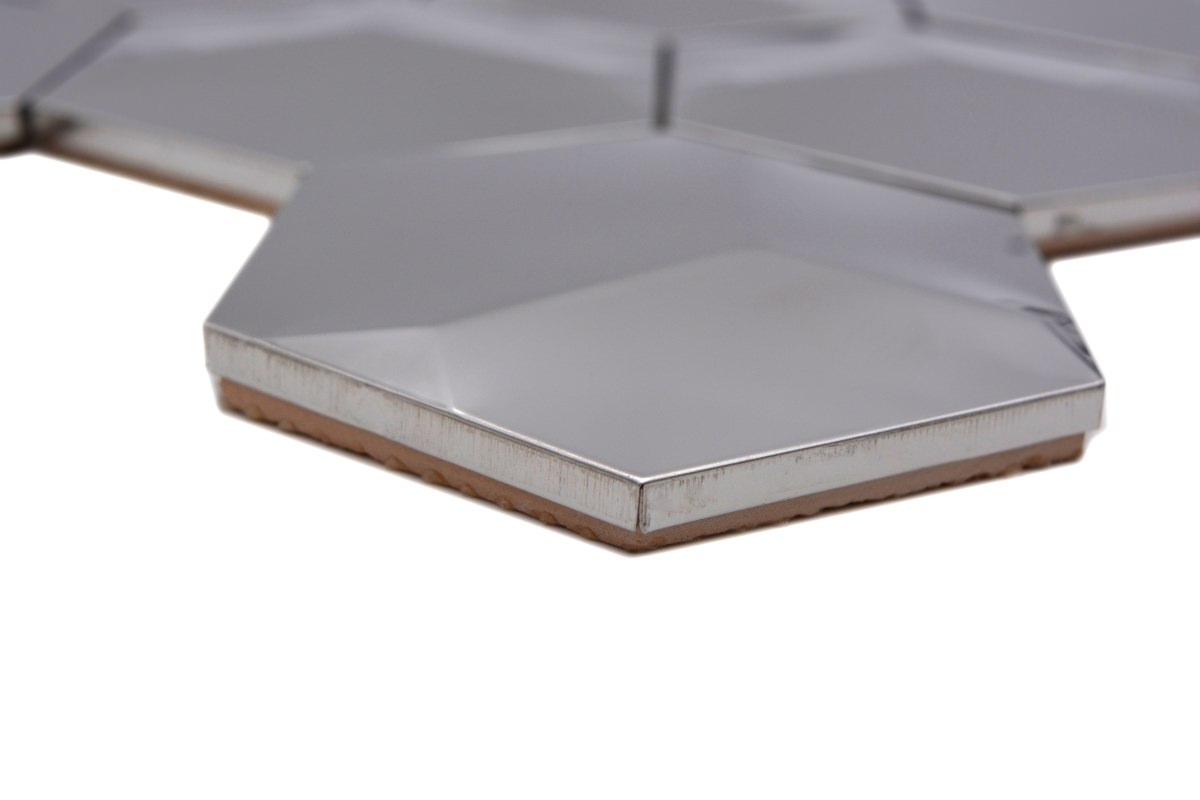 Metallic Silver Gloss Mosaic Tile