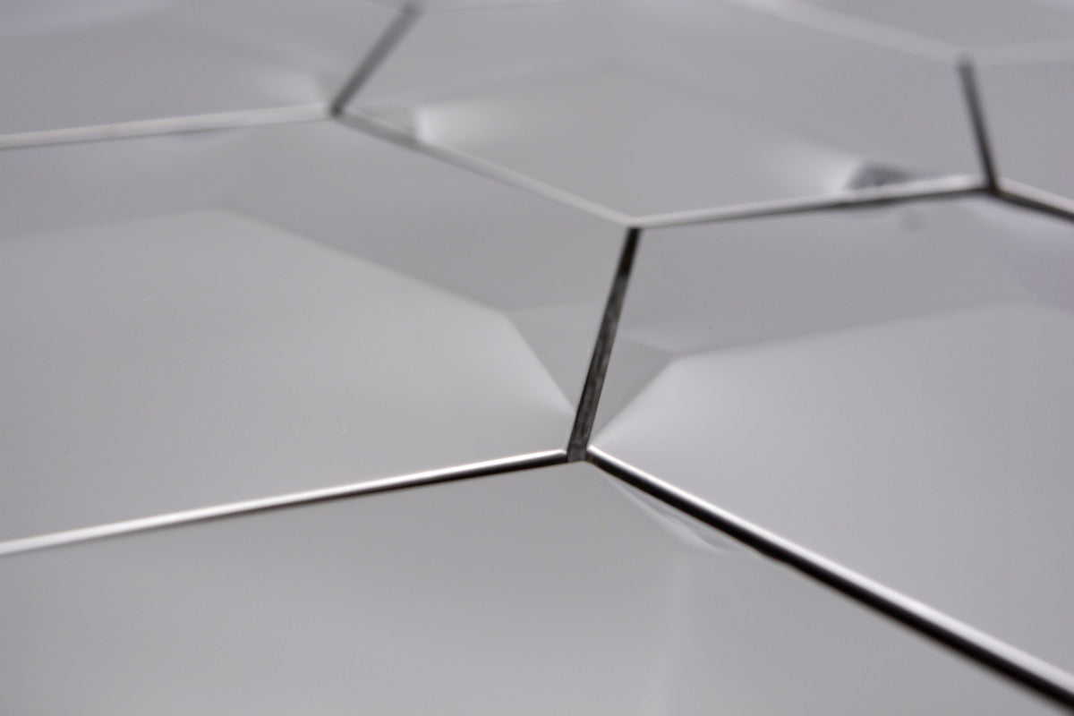 Metallic Silver Gloss Mosaic Tile