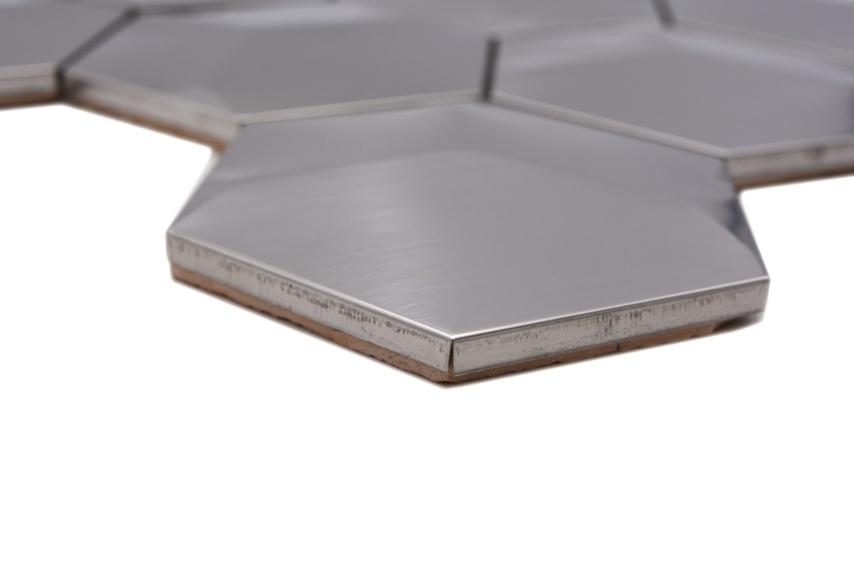 Hexagon Silver Matt Mosaic Tile