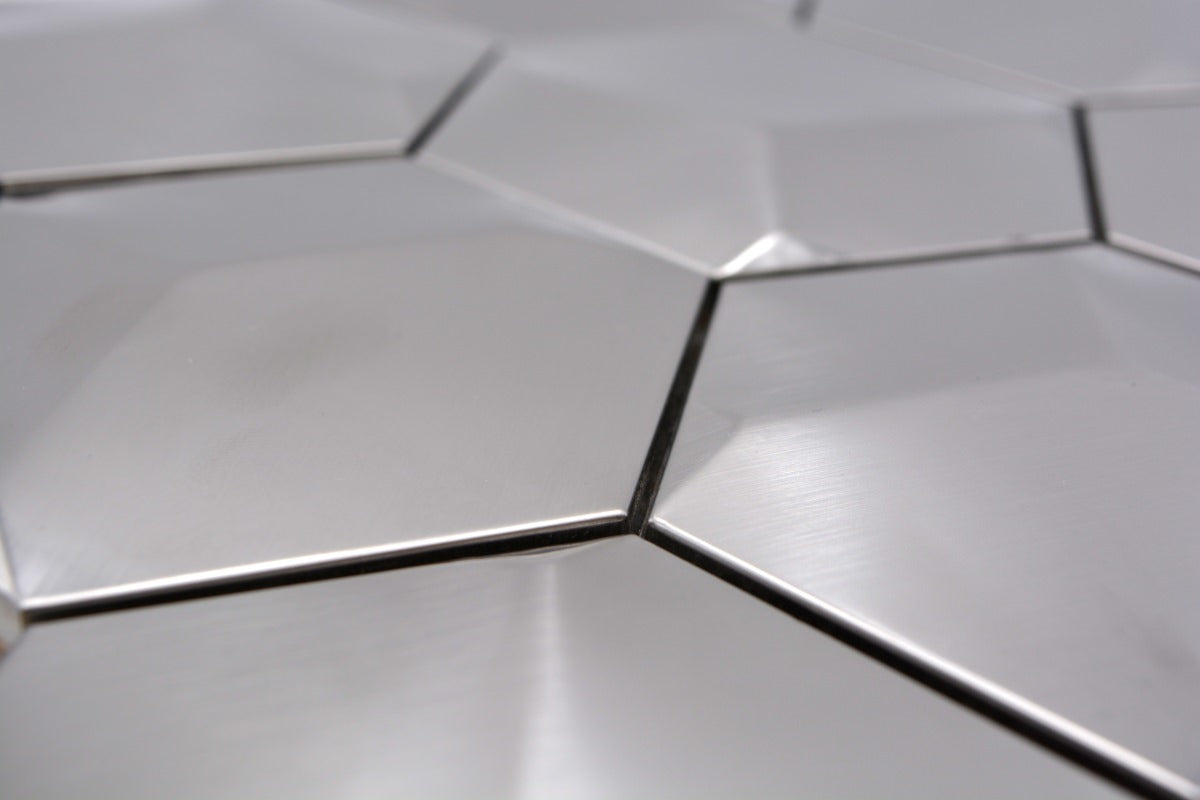 Metallic Silver Matt Mosaic Tile
