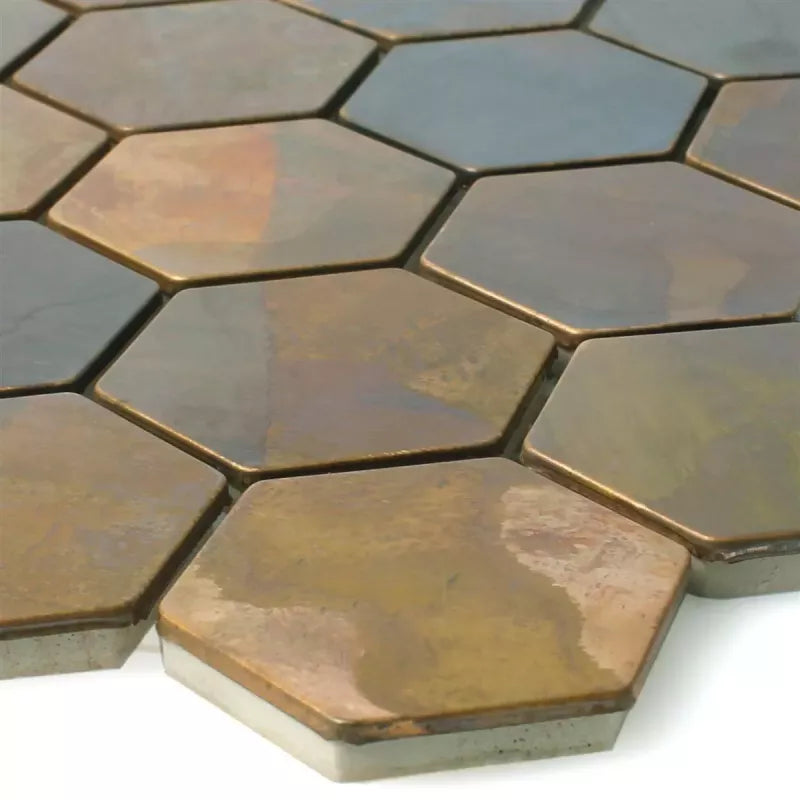 Large hex mosaic copper 