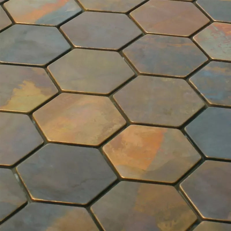 rustic hexagon mosaic 