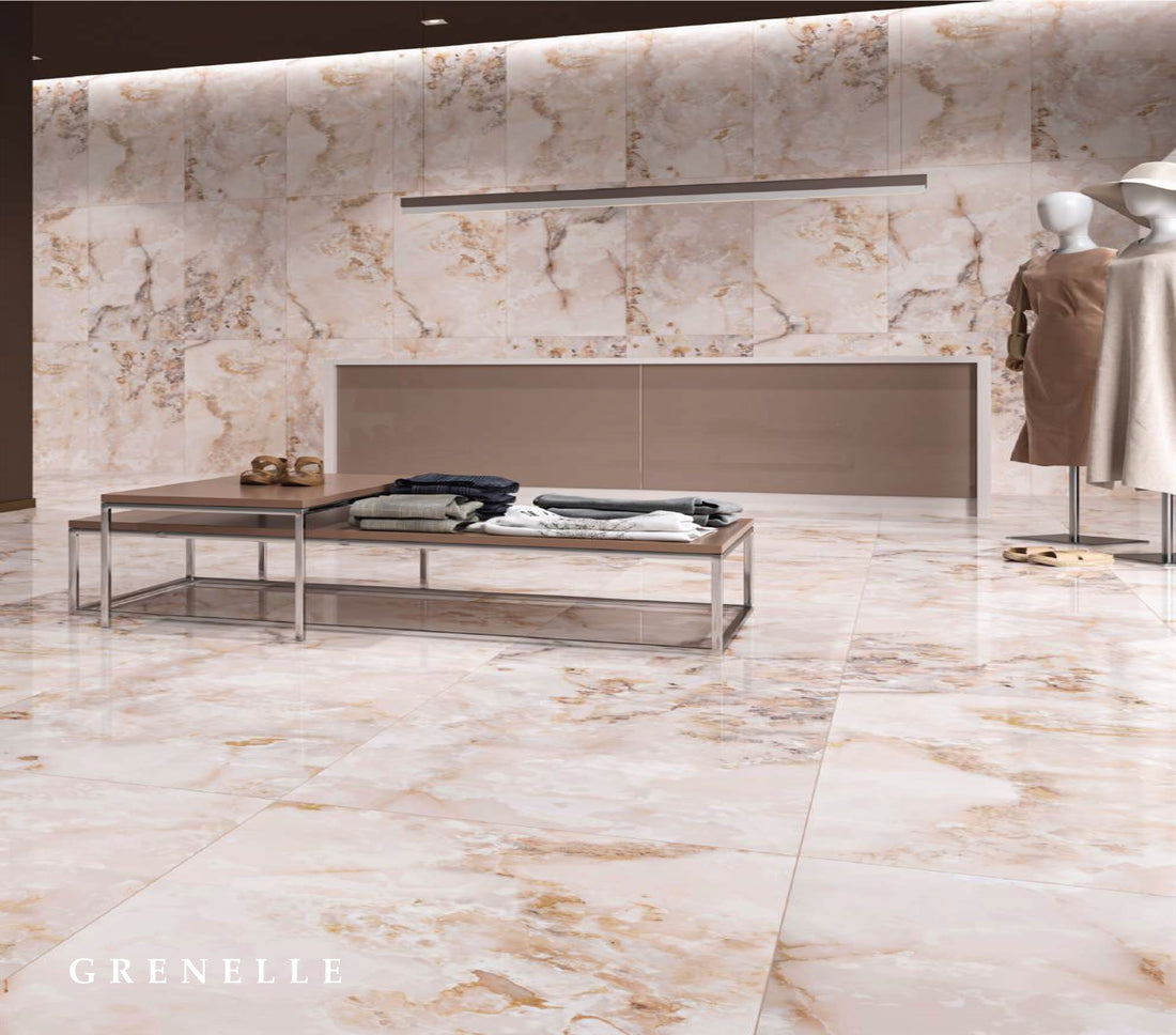 Cream Pink onyx effect 