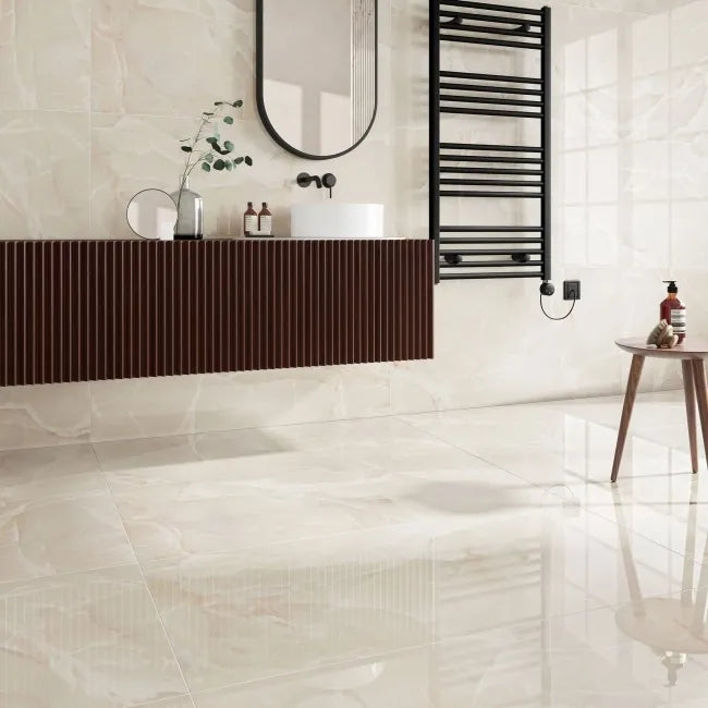 beige bathroom porcelain tile