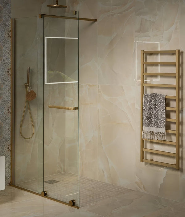 beige onyx marble effect bathroom 