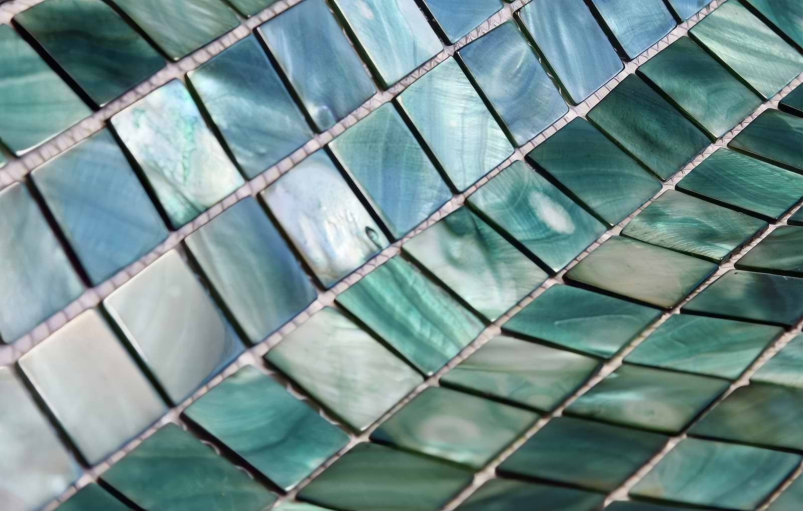 green pearl mosaic tiles 