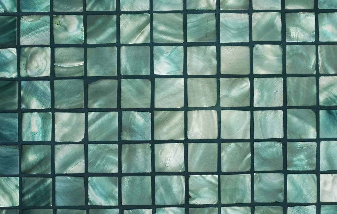 blue pearl mosaic tile