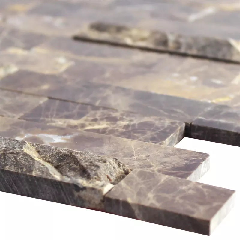 brown marble self adhesive mosaic tile