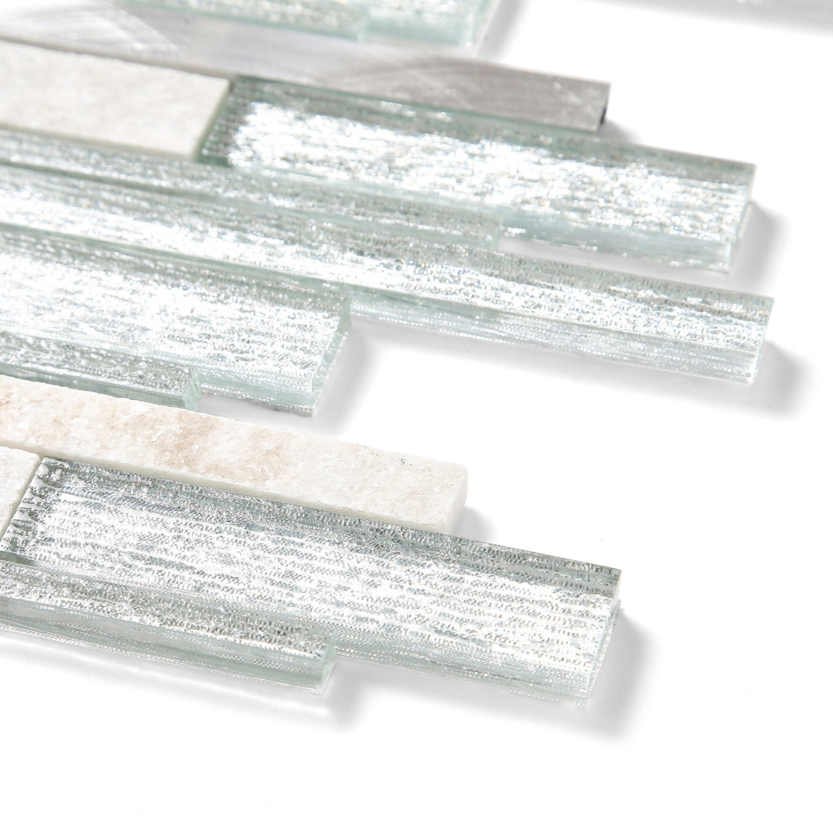 Star Light silver and quartz Mosaic Tile - Luxury Tiles UK