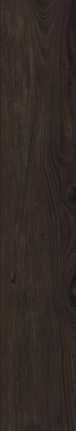 Letavole Wenge porcelain plank tile featuring elongated natural wood grain and rich espresso-brown tones.