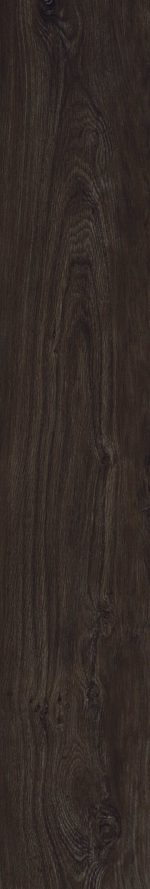 Letavole Wenge 20x120cm porcelain floor tile with dark walnut tones, knots and realistic grain variation.