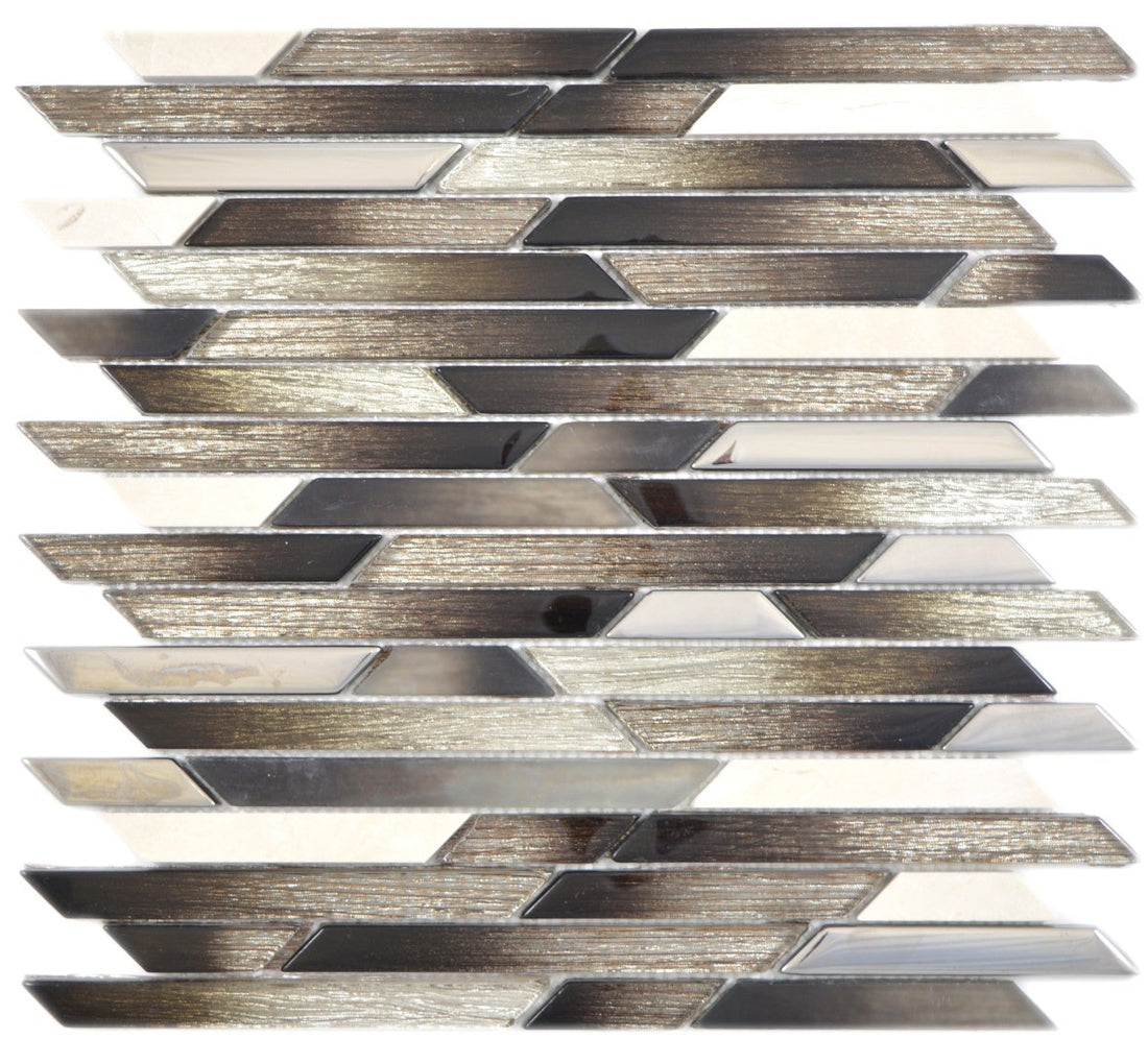 Linear Rush Composite Mix Mosaic Tile