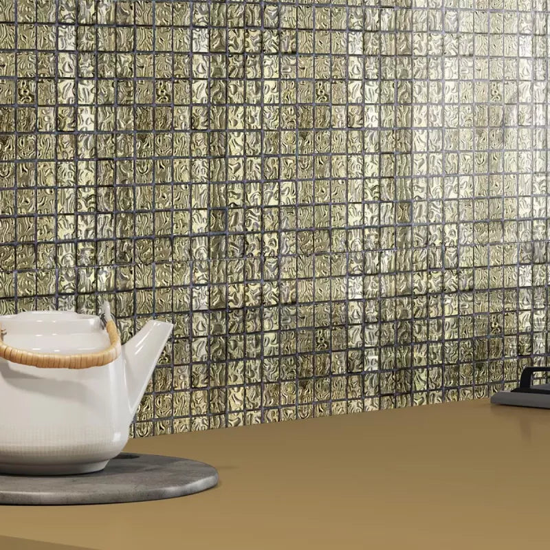 gold glass feature mosaic 