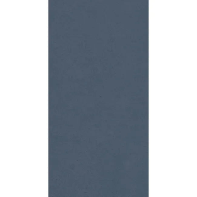 Rectangular Liscio Avio slate blue ceramic wall tile shown vertically against a white background.