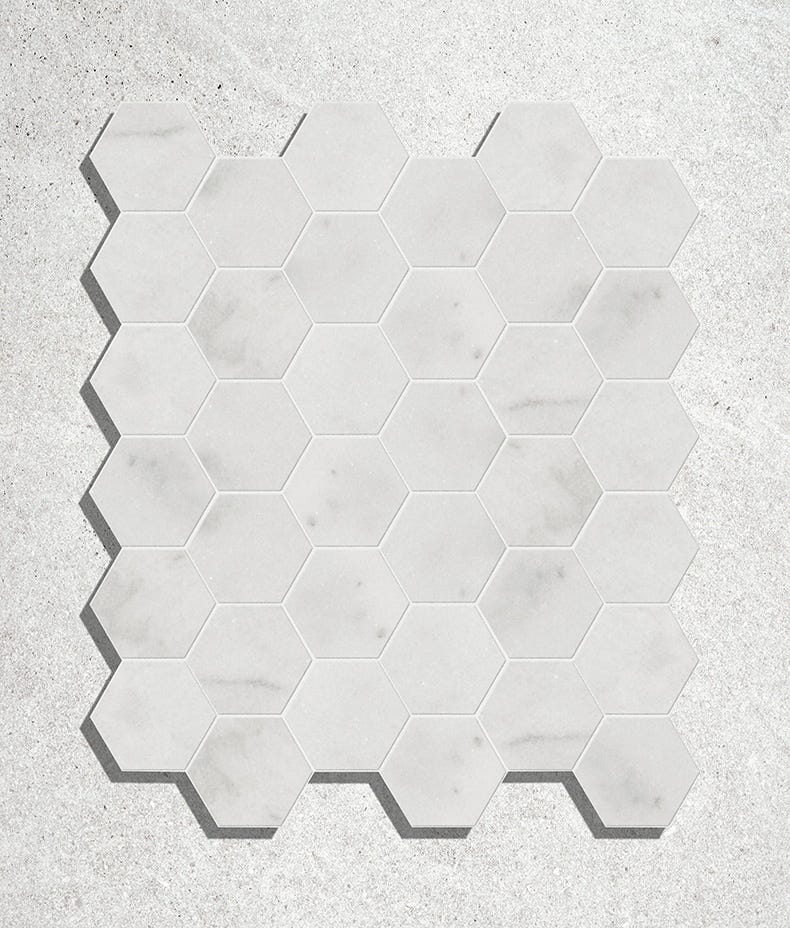 marble carrara hexagon wall tiles 