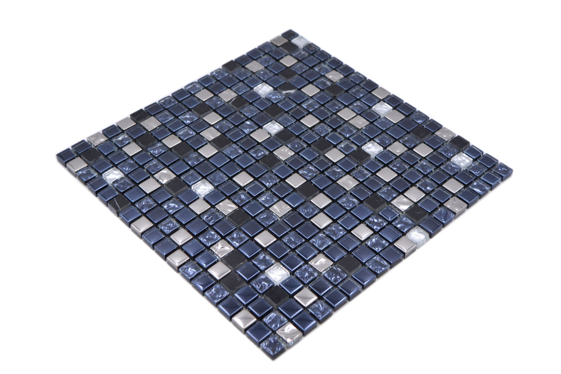 Square Blue Mosaic Tiles - 15x15 mm