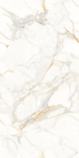 Lusso Crema Marble Effect Porcelain Tile – Gloss Rectified Large Format Wall &amp; Floor Tile - Luxury Tiles UK