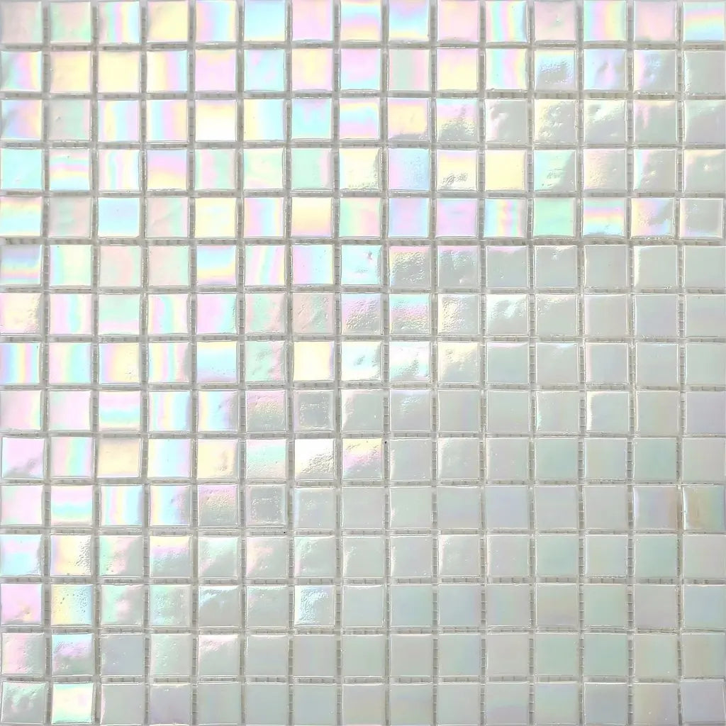 Lustre White Glass Mosaic Tile Luxury Tiles