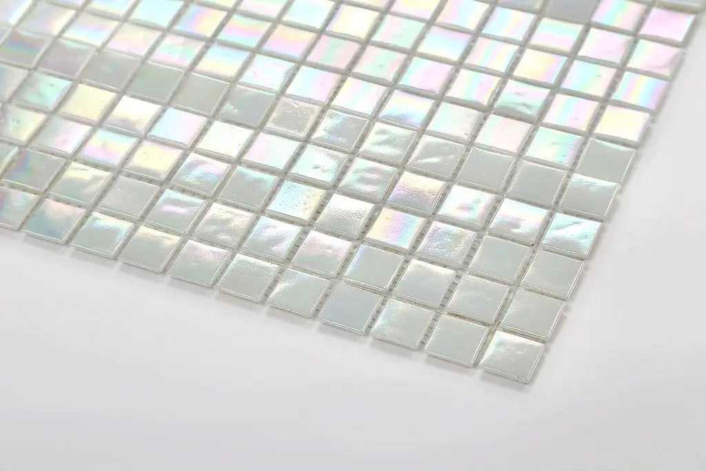 Lustre White Glass Mosaic Tile Luxury Tiles