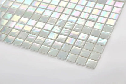 Lustre White Glass Mosaic Tile Luxury Tiles