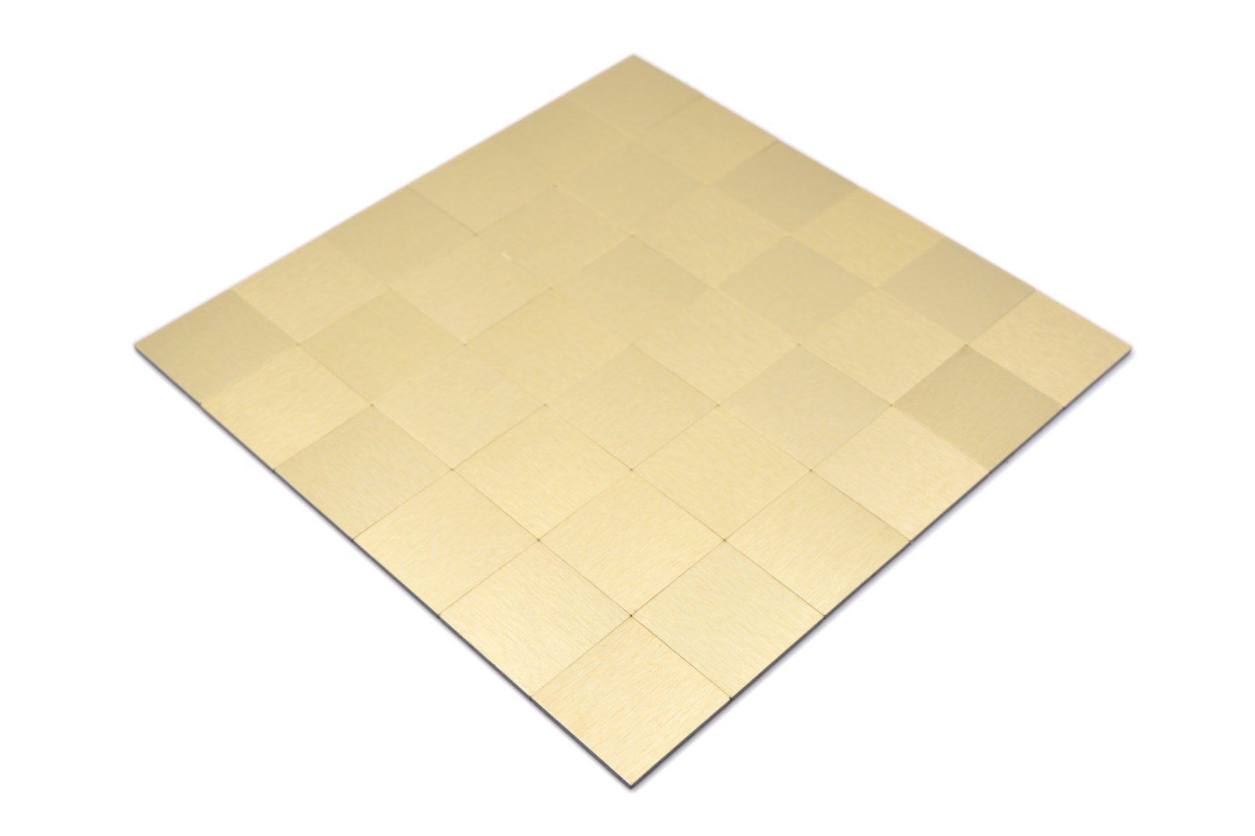 Gold Square Metal Self-Adhesive Mosaic Tile