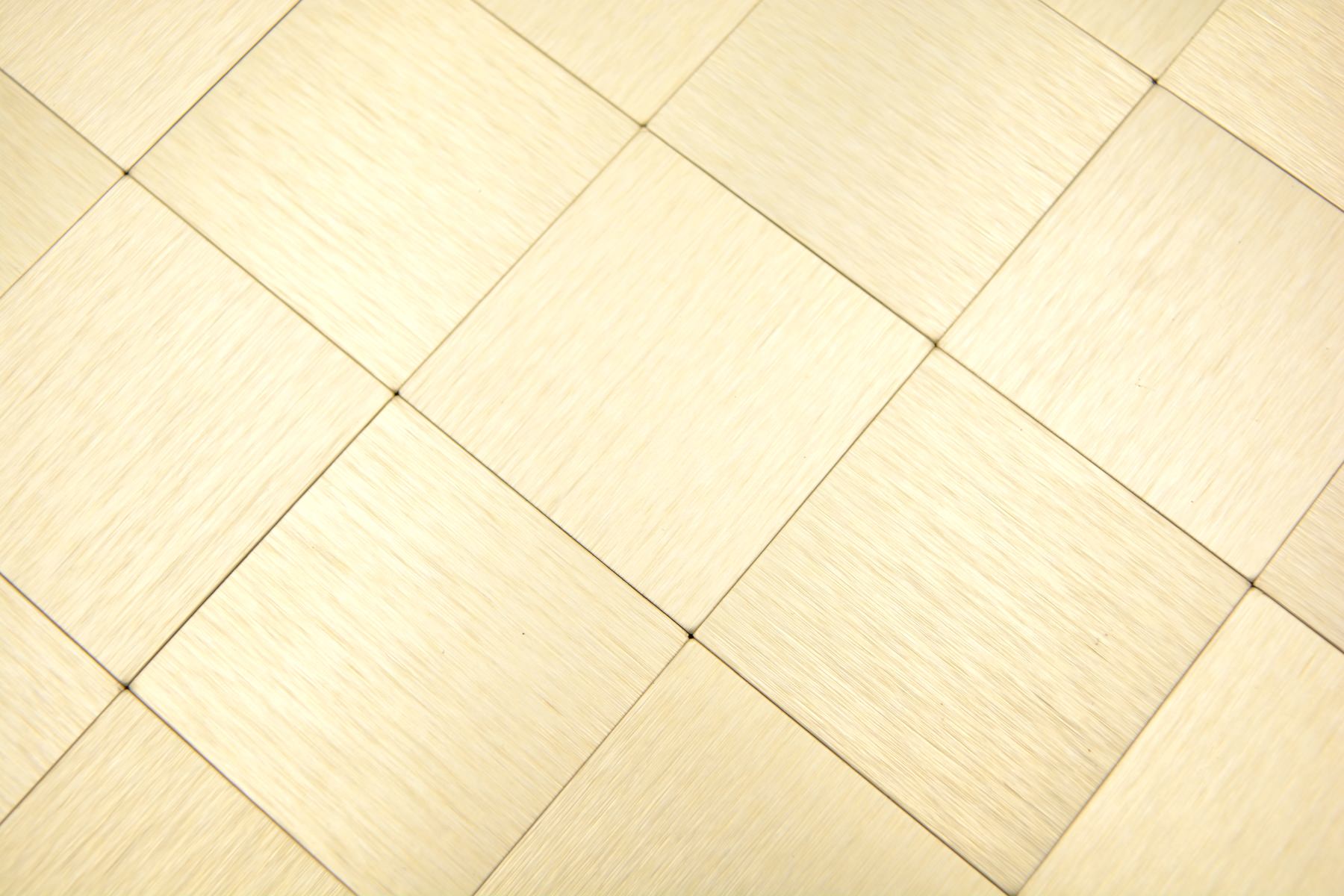 Gold Square Metal Self-Adhesive Mosaic Tile